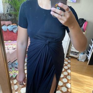 Black dress with slits one both sizes